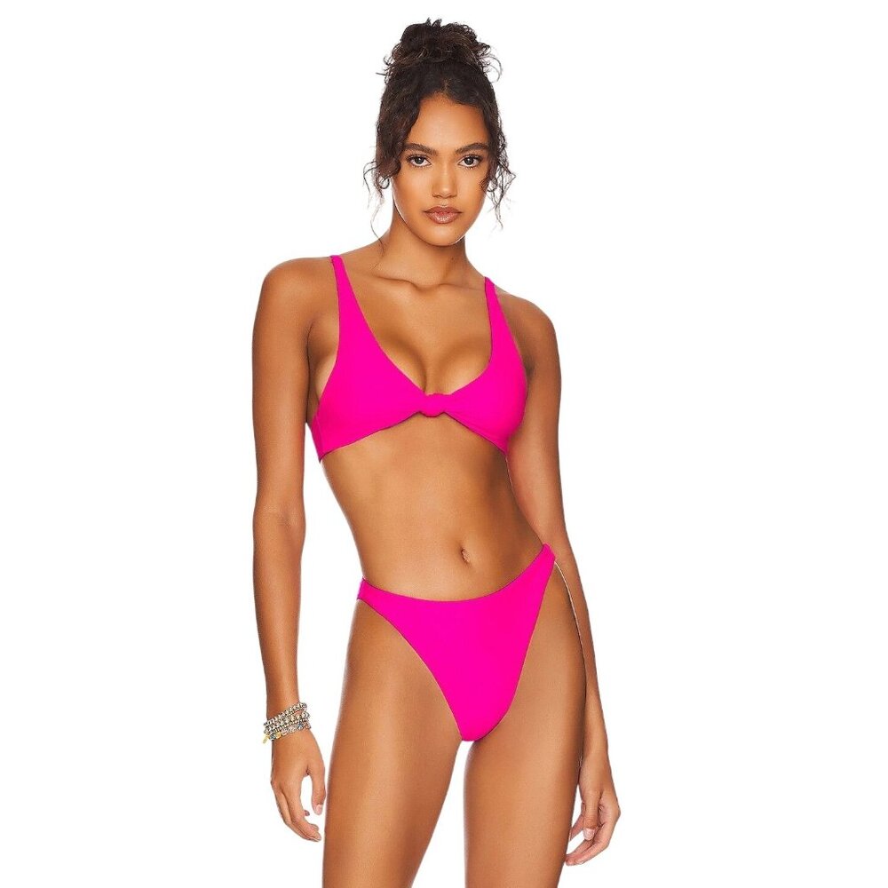 Tularosa Claudia Bikini Top in Pink Medium New as is Womens Swimsuit